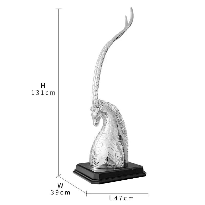 Modern Deer Statue in Gold