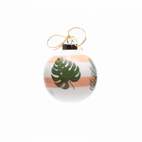 Hand Painted Tropical Leaves Ornament