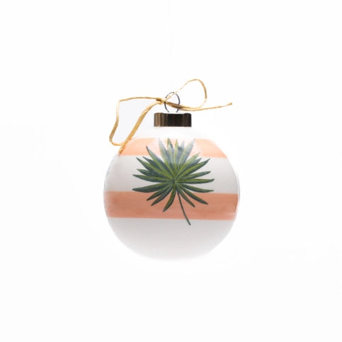 Hand Painted Tropical Leaves Ornament