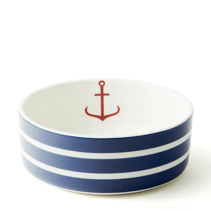 Nautical Anchor Dog Bowl
