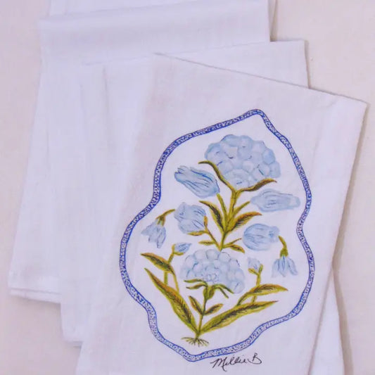 Blue Poppy Flower Napkins