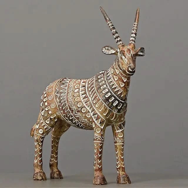 Safari Tribal Oryx Statue