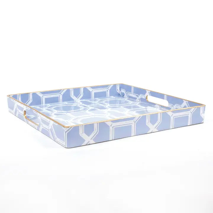 Blue Trellis Vanity Tray