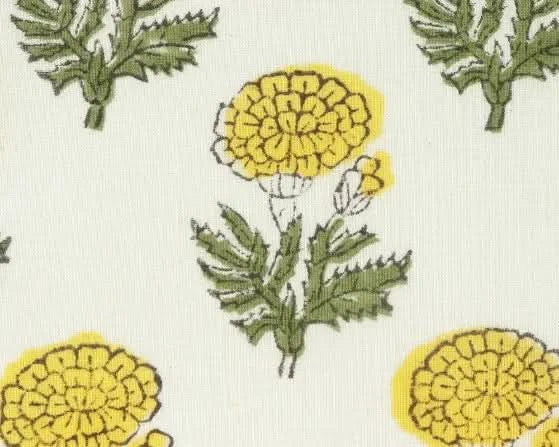 Set of Six Napkins Marigold Print with Tassel