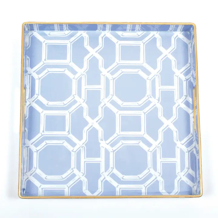 Blue Trellis Vanity Tray