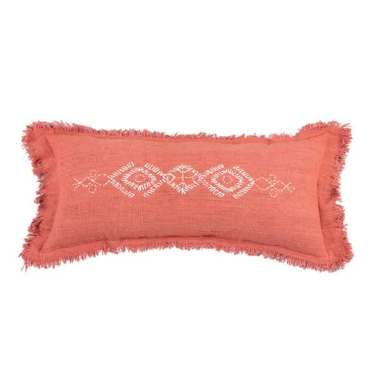 Coral Berber Lumbar Pillow