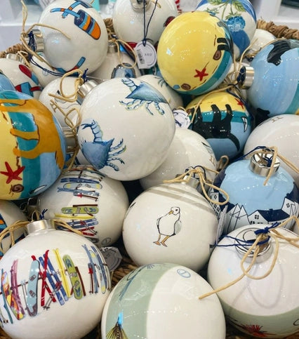 Hand Painted Hydrangea Ornament