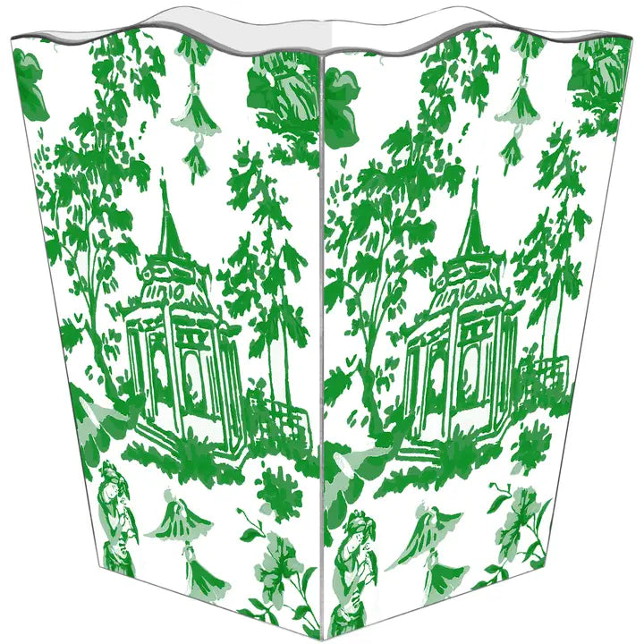 Waste Basket Pagoda in Green