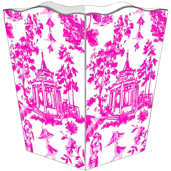 Waste Basket Pagoda in Pink