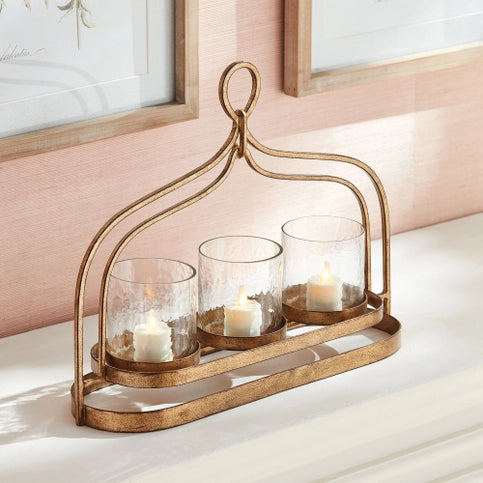 Luxury Glass 3 Candle Hurricane Lantern