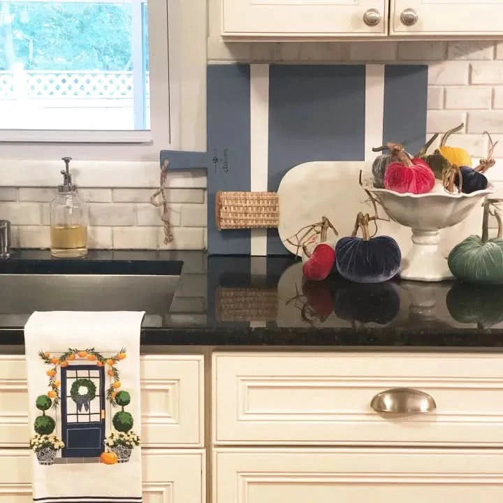 Fall Front Door Tea Towel