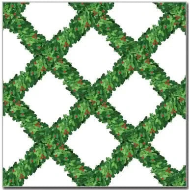 Gift Wrap Sheets Christmas Wreath Lattice