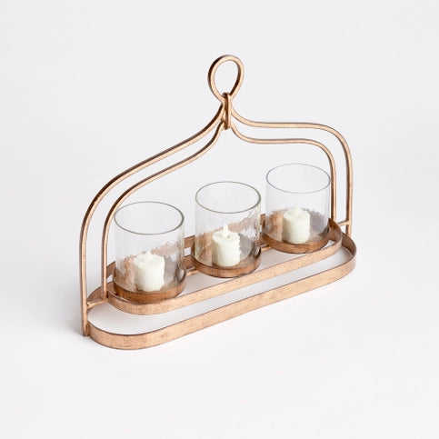 Luxury Glass 3 Candle Hurricane Lantern