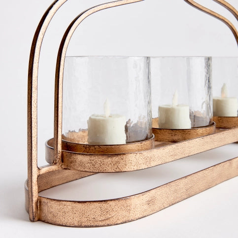 Luxury Glass 3 Candle Hurricane Lantern