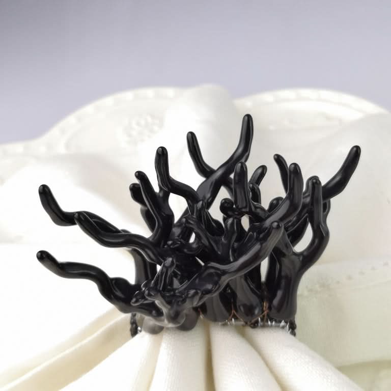 Set of 6 Acrylic Coral Napkin Rings in Multiple Colors