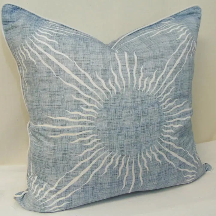 Grey Sunburst Throw Pillow