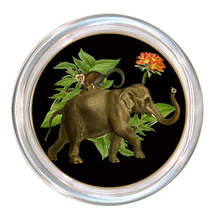 Elephant Coasters Glass Set of 4