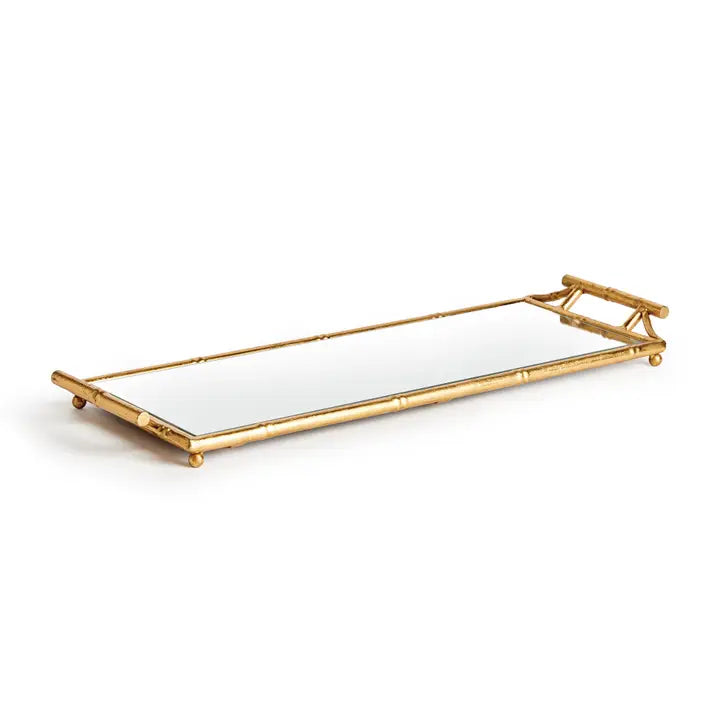 Gold Bamboo Vanity Tray Narrow Babcock Ranch Home Decor Gold Bamboo Vanity Tray Narrow Babcock Ranch Home Decor