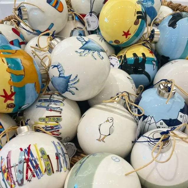 Hand Painted Seagull Ornament