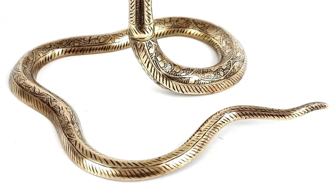 Brass Cobra Snake Candle Holder