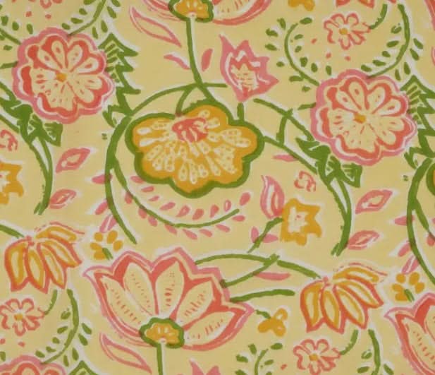 Set of Six Napkins in Sorbet Tropical Flowers Print