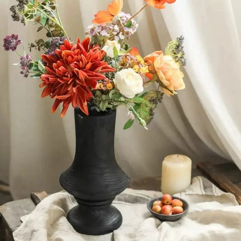 Mediterranean Reclaimed Wooden Vase