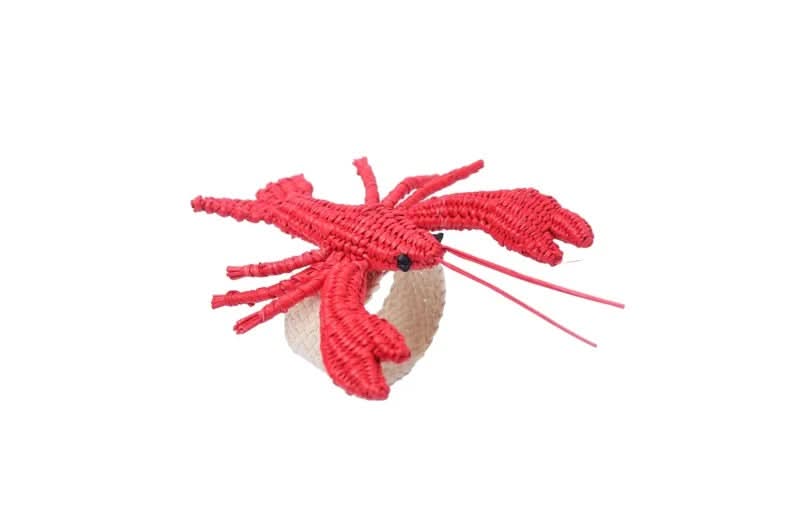 Set of Six Lobster Napkin Rings