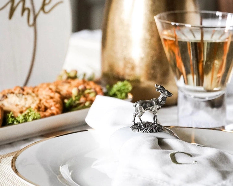 Deer Stoneware Napkin Ring