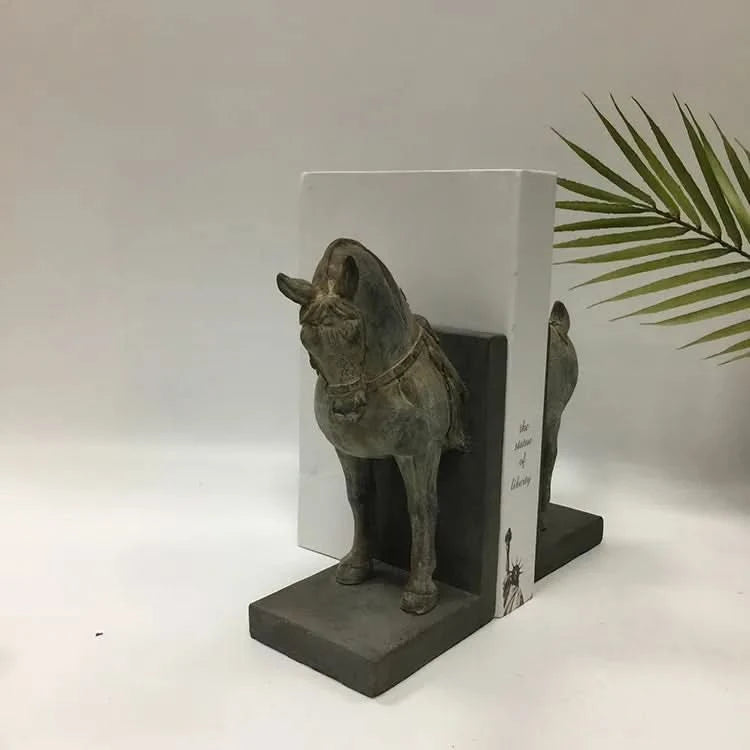 Ancient Horse Statue Bookends