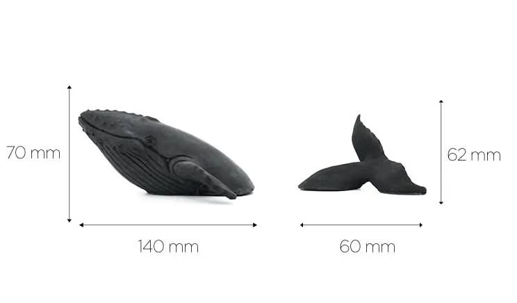 Modern Concrete Whale Sculpture in Black or White