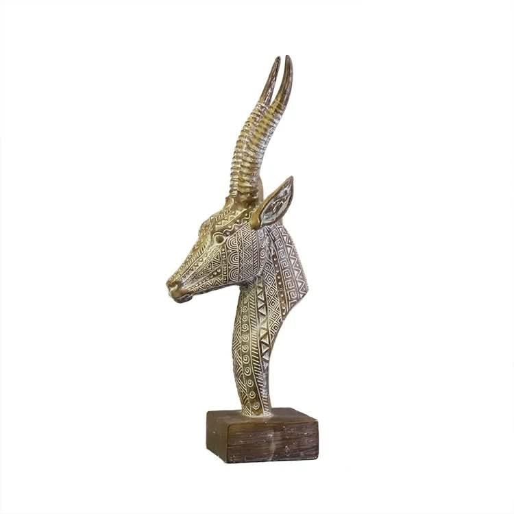 Tribal Deer Head Sculpture