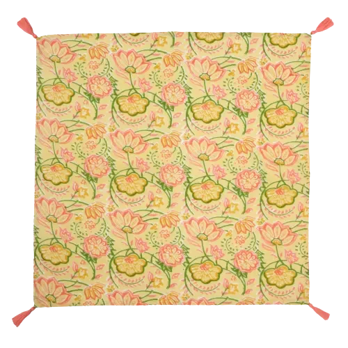 Set of Six Napkins Tropical Print with Tassel