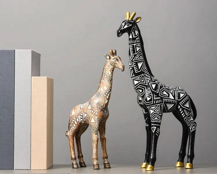 Safari Giraffe Resin Statue