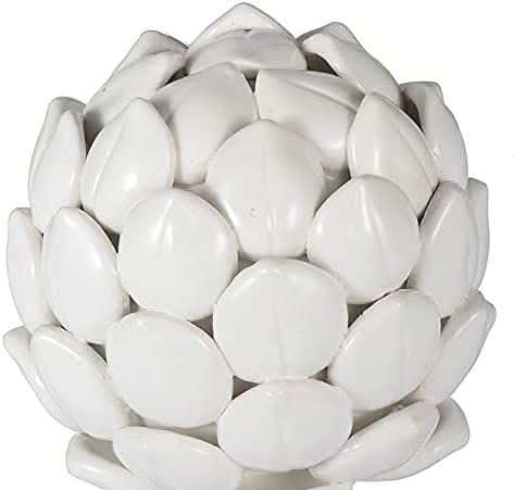 Ceramic Artichoke Finial in Off White