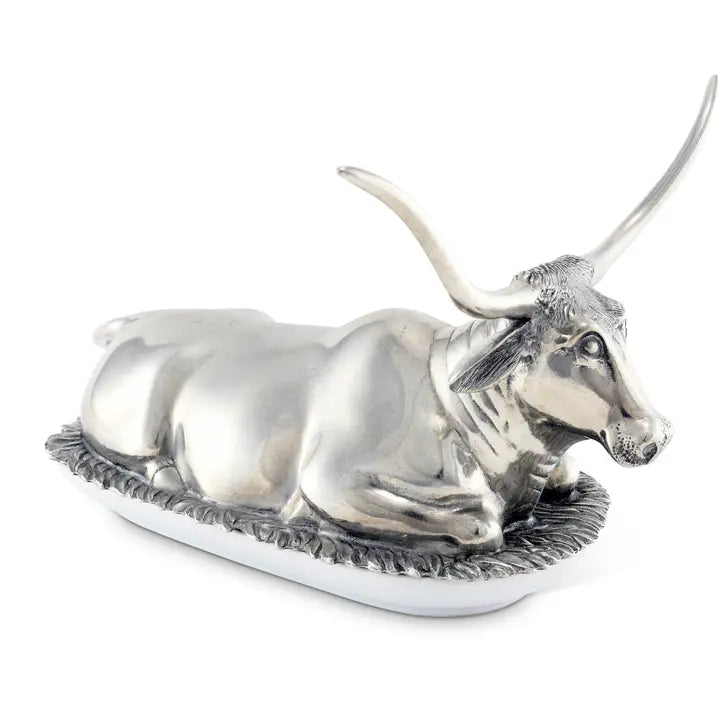 Texas LongHorn Steer Butter Dish