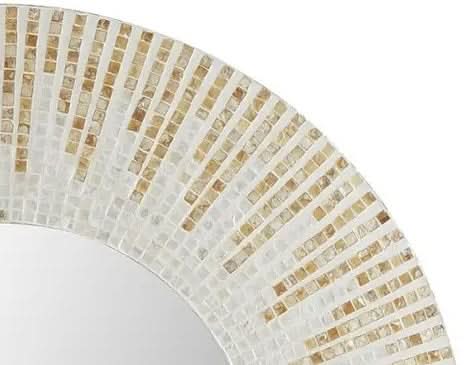 Sand and Shell Color Mosaic Glass Mirror