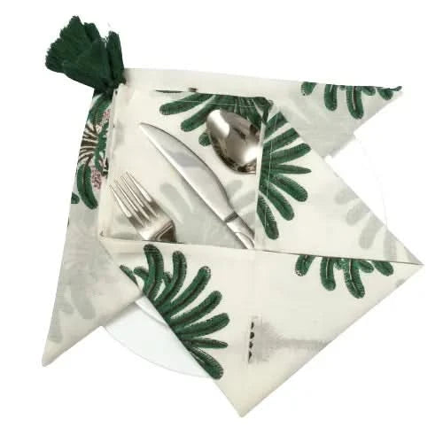 Set of Six Napkins in Palmtree Print
