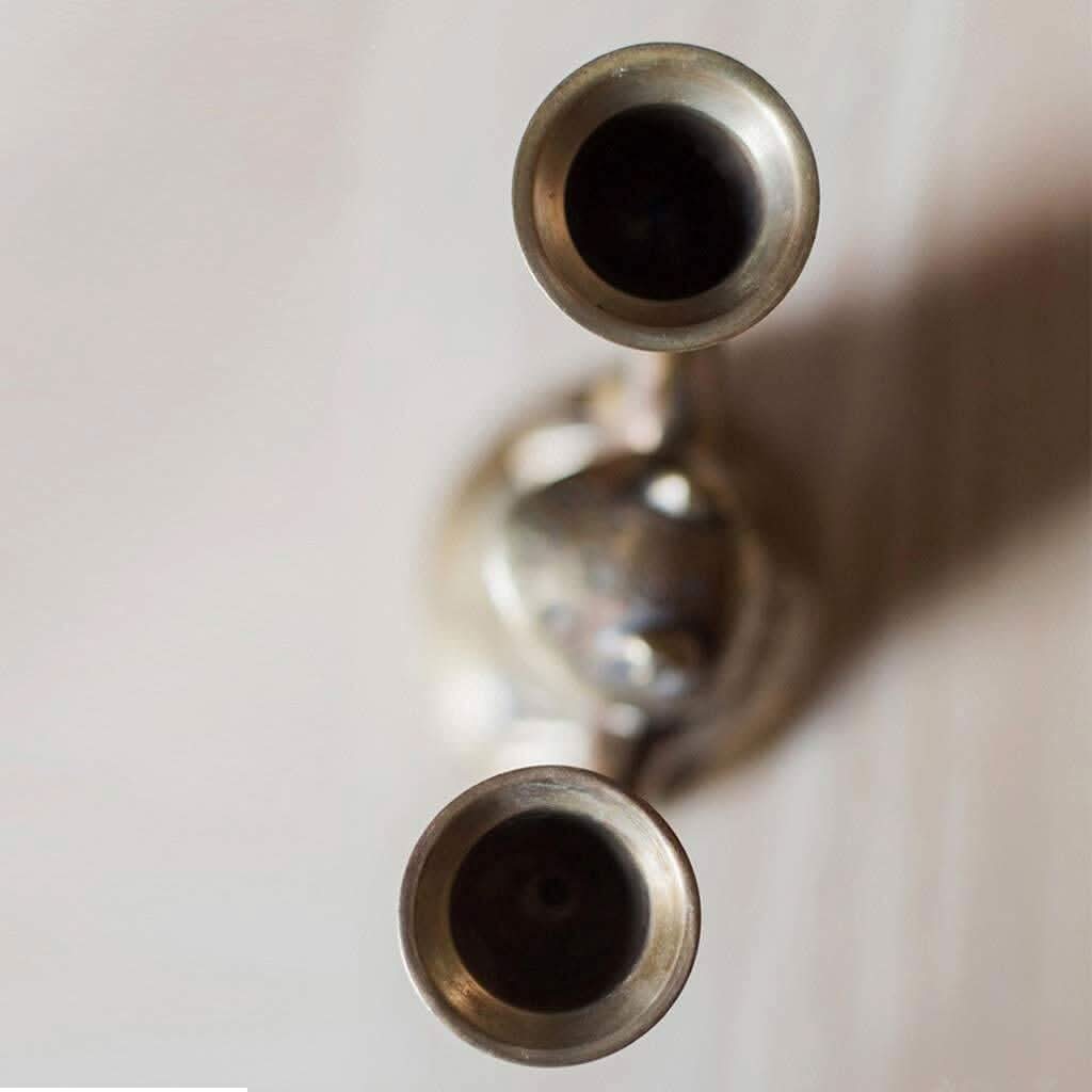 Vintage Frog Brass Candle Holder