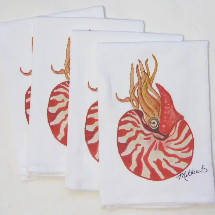 Red Nautilus Napkins