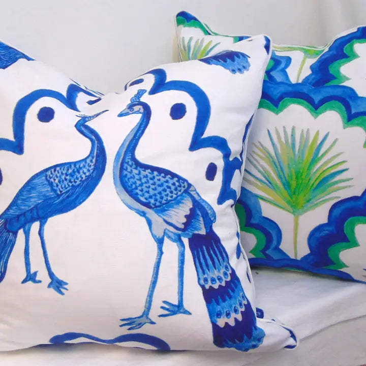 Tropical Palm Leaf Throw Pillow