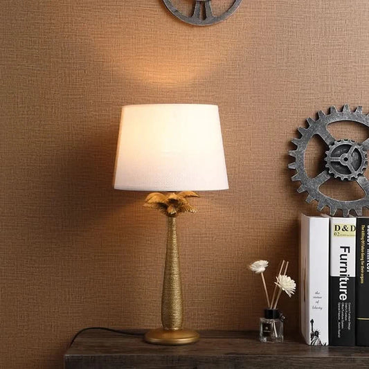 Vintage Palm Tree Design Table Lamp