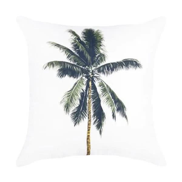 Caribbean Palm Tree Print Throw Pillow