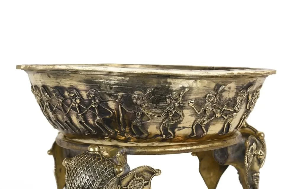 Brass Elephant Bowl