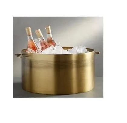 Large Metal Brass Ice Bucket Tub