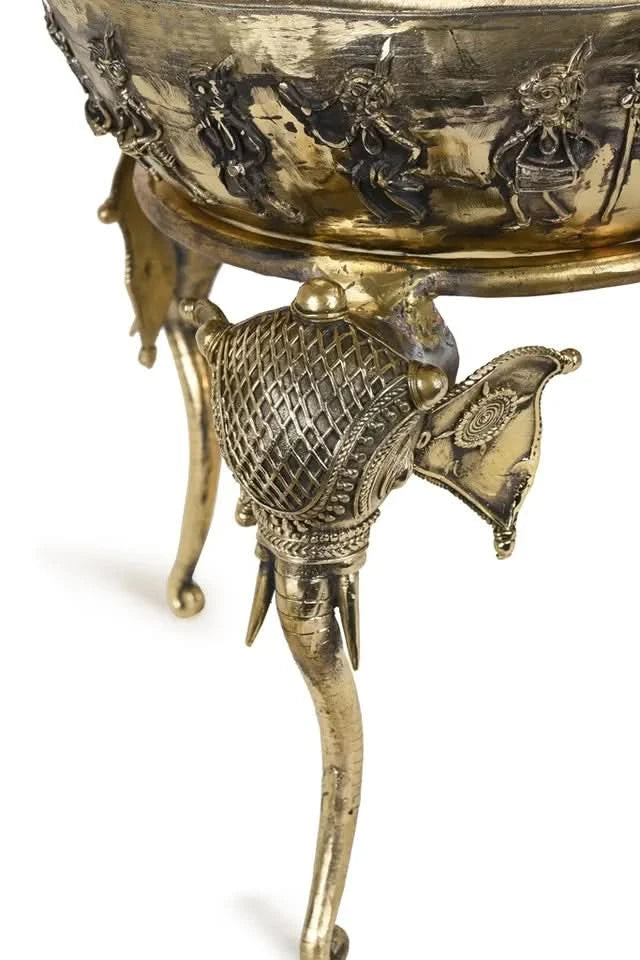 Brass Elephant Bowl