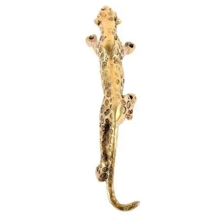 Vintage Brass Leopard Door Handles