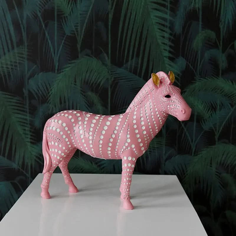 Pink Zebra Statue