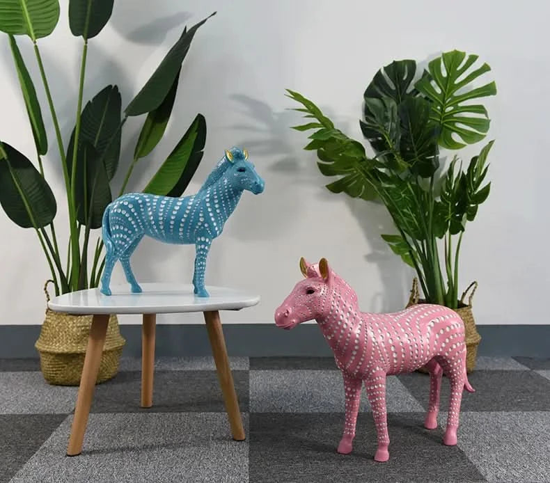 Pink Zebra Statue