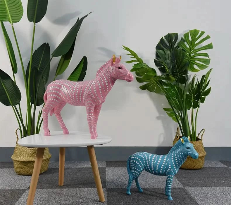 Pink Zebra Statue