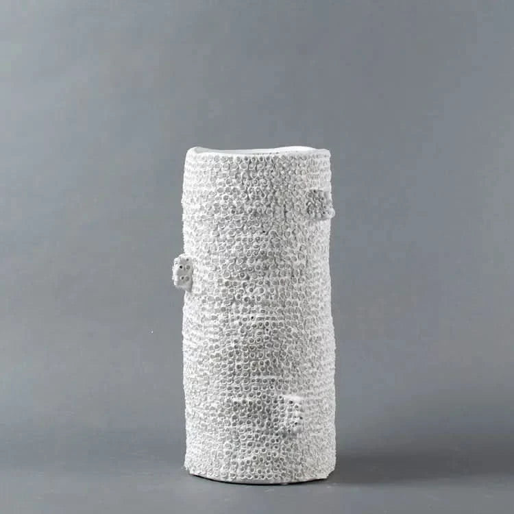 Coral Ceramic Modern Vases in Sand